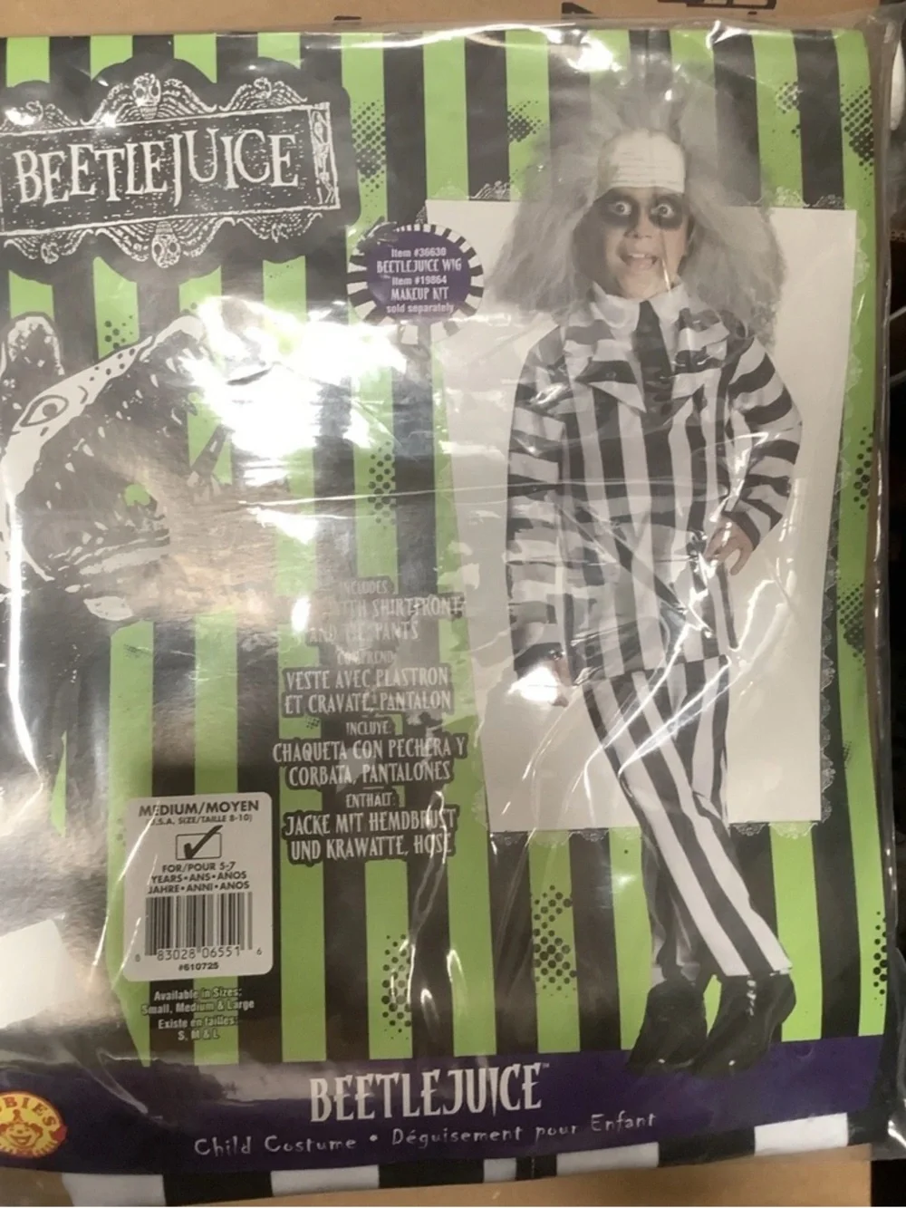 Beetlejuice Deluxe Child Costume - Picture 2 of 3